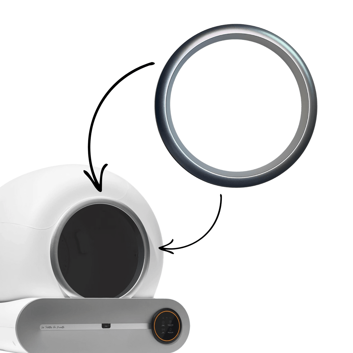 Cercle Gris Métallisé